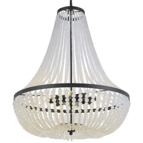 Rylee 8-Light Chandelier - Matte Black - Crystorama