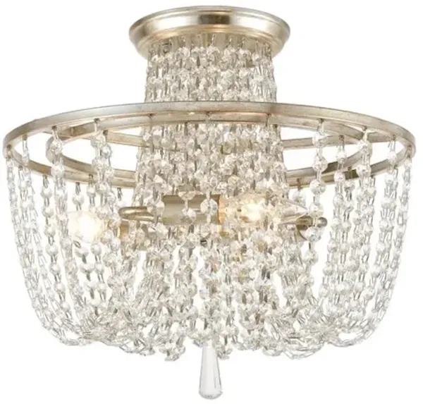 Arcadia Flush Mount - Antiqued Silver - Crystorama