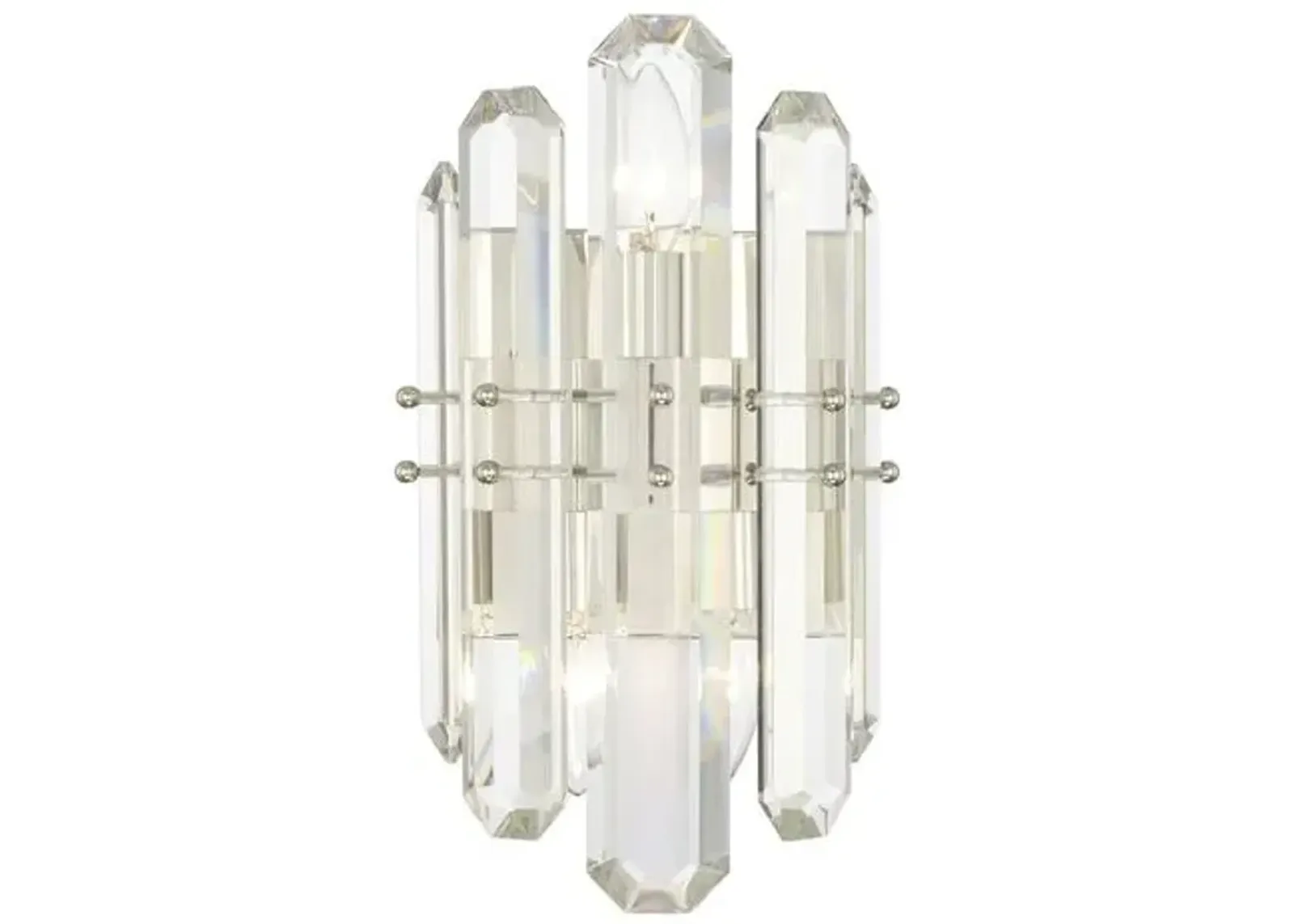 Bolton Sconce - Polished Nickel - Crystorama - Silver