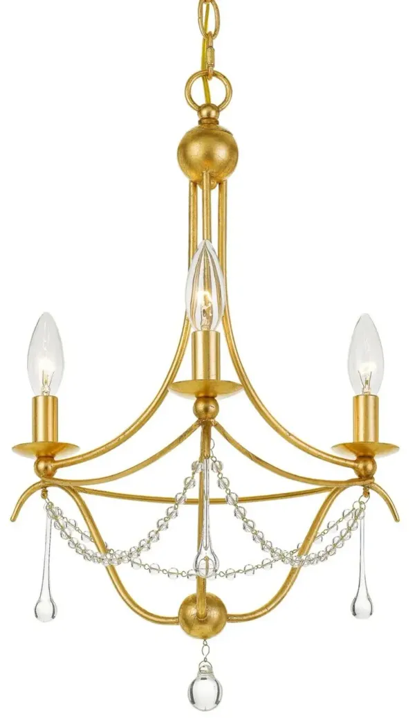 Metro Chandelier - Antiqued Gold - Crystorama
