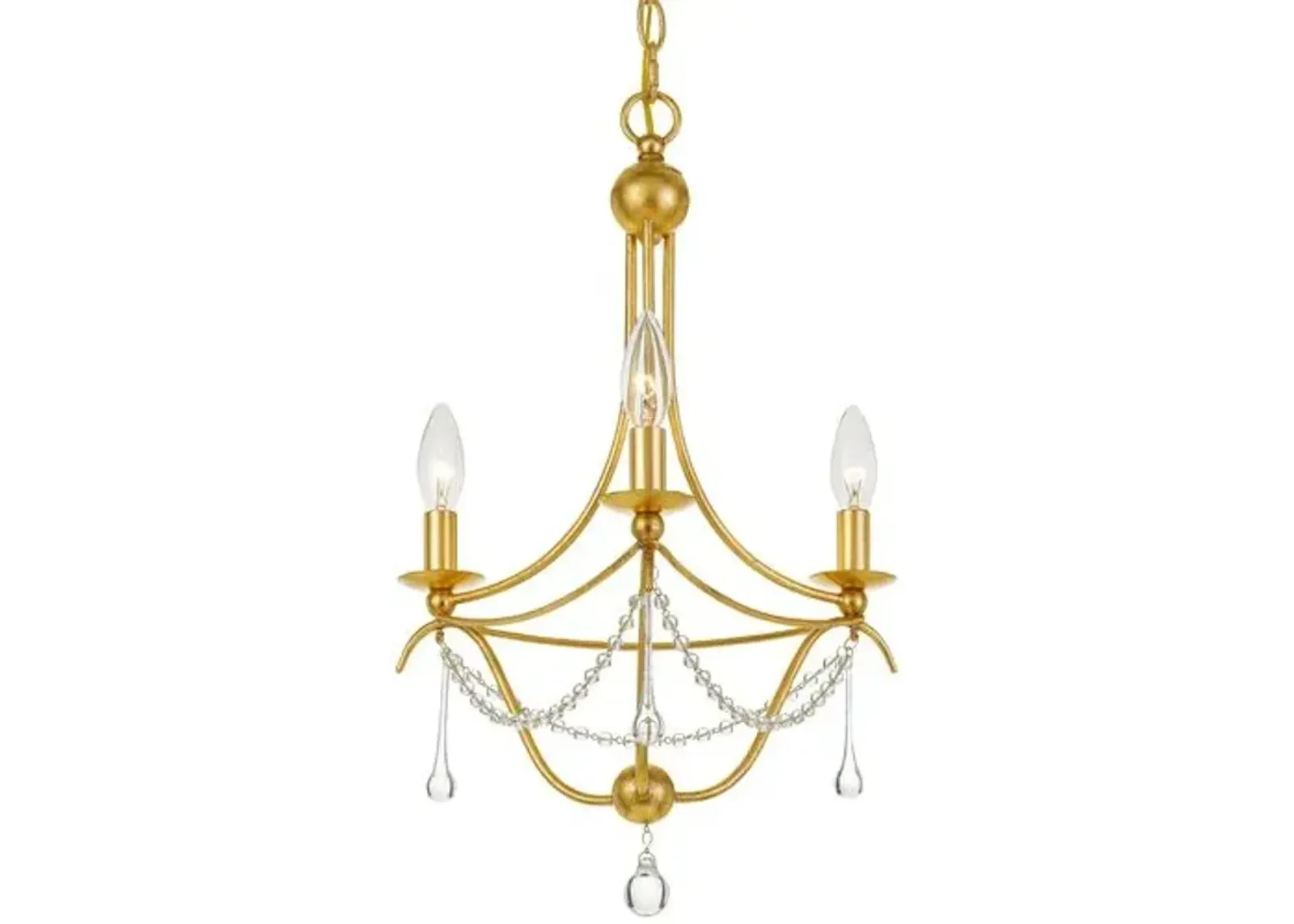 Metro Chandelier - Antiqued Gold - Crystorama