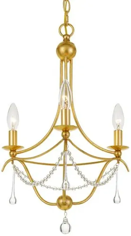 Metro Chandelier - Antiqued Gold - Crystorama