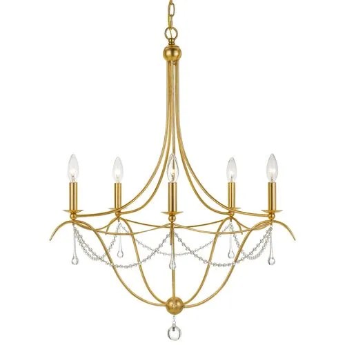 Metro Chandelier - Antiqued Gold - Crystorama