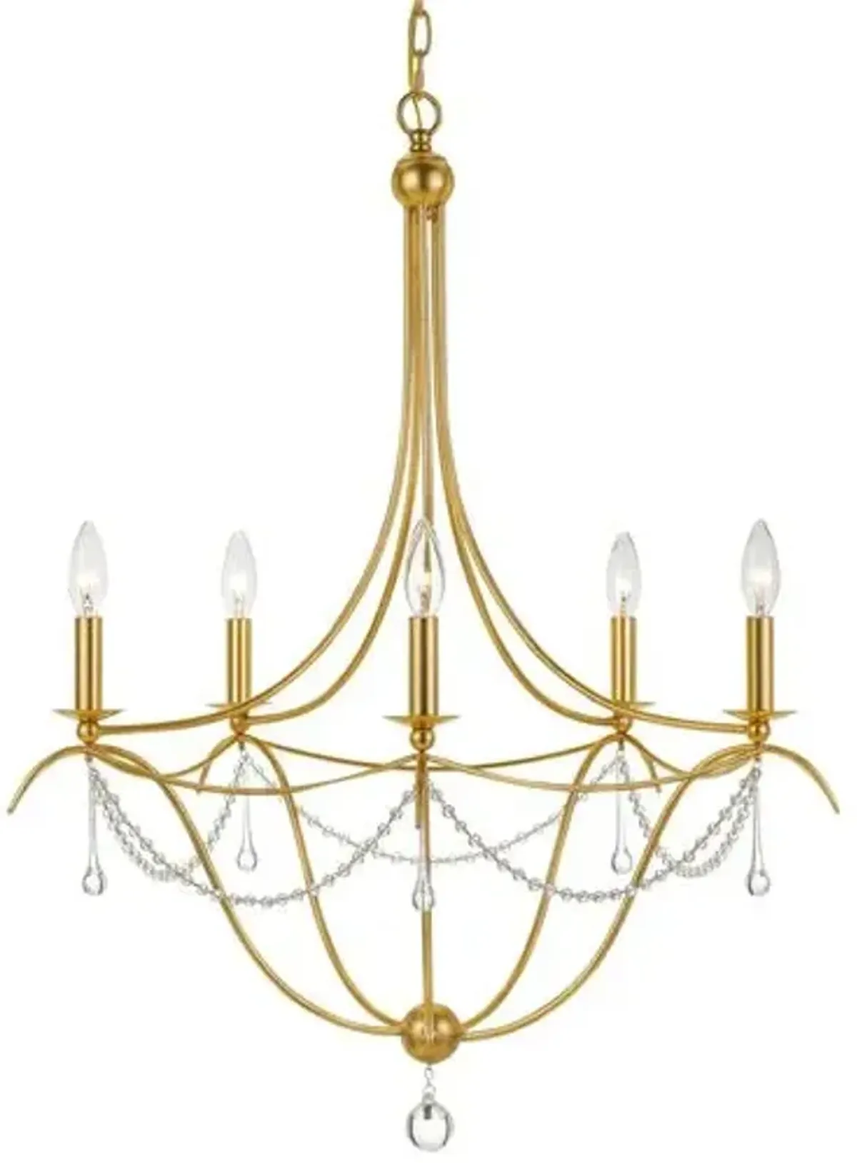 Metro Chandelier - Antiqued Gold - Crystorama