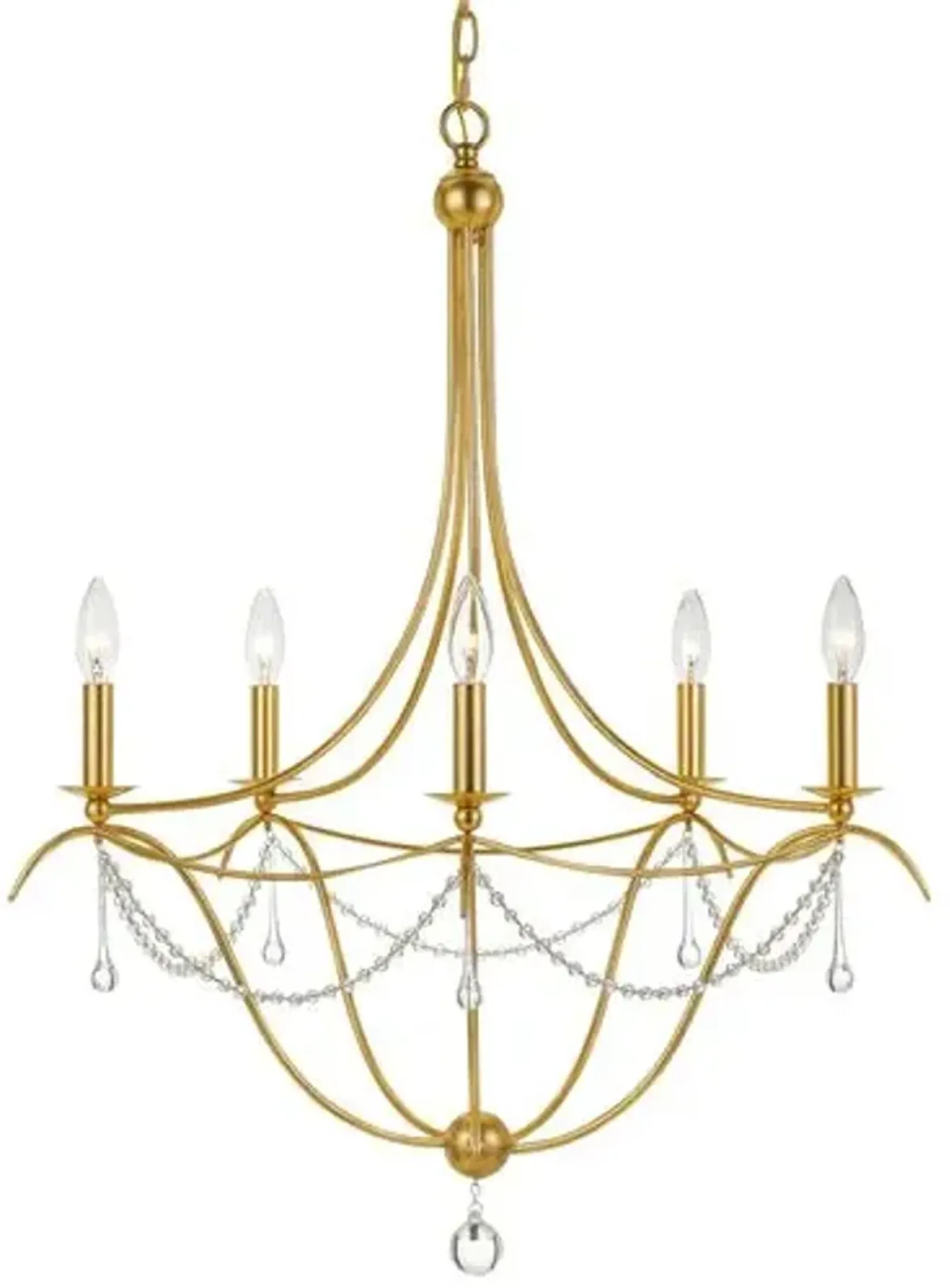 Metro Chandelier - Antiqued Gold - Crystorama