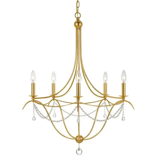 Metro Chandelier - Antiqued Gold - Crystorama