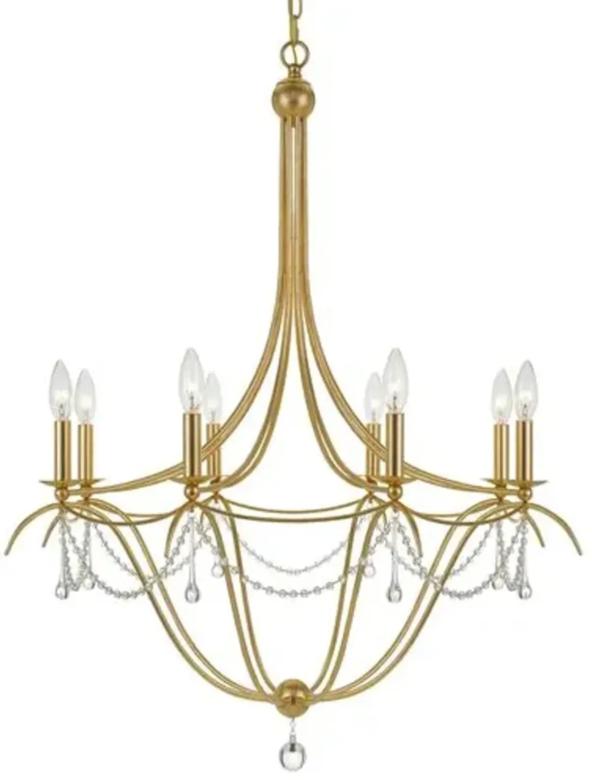 Metro Chandelier - Antiqued Gold - Crystorama