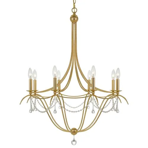 Metro Chandelier - Antiqued Gold - Crystorama