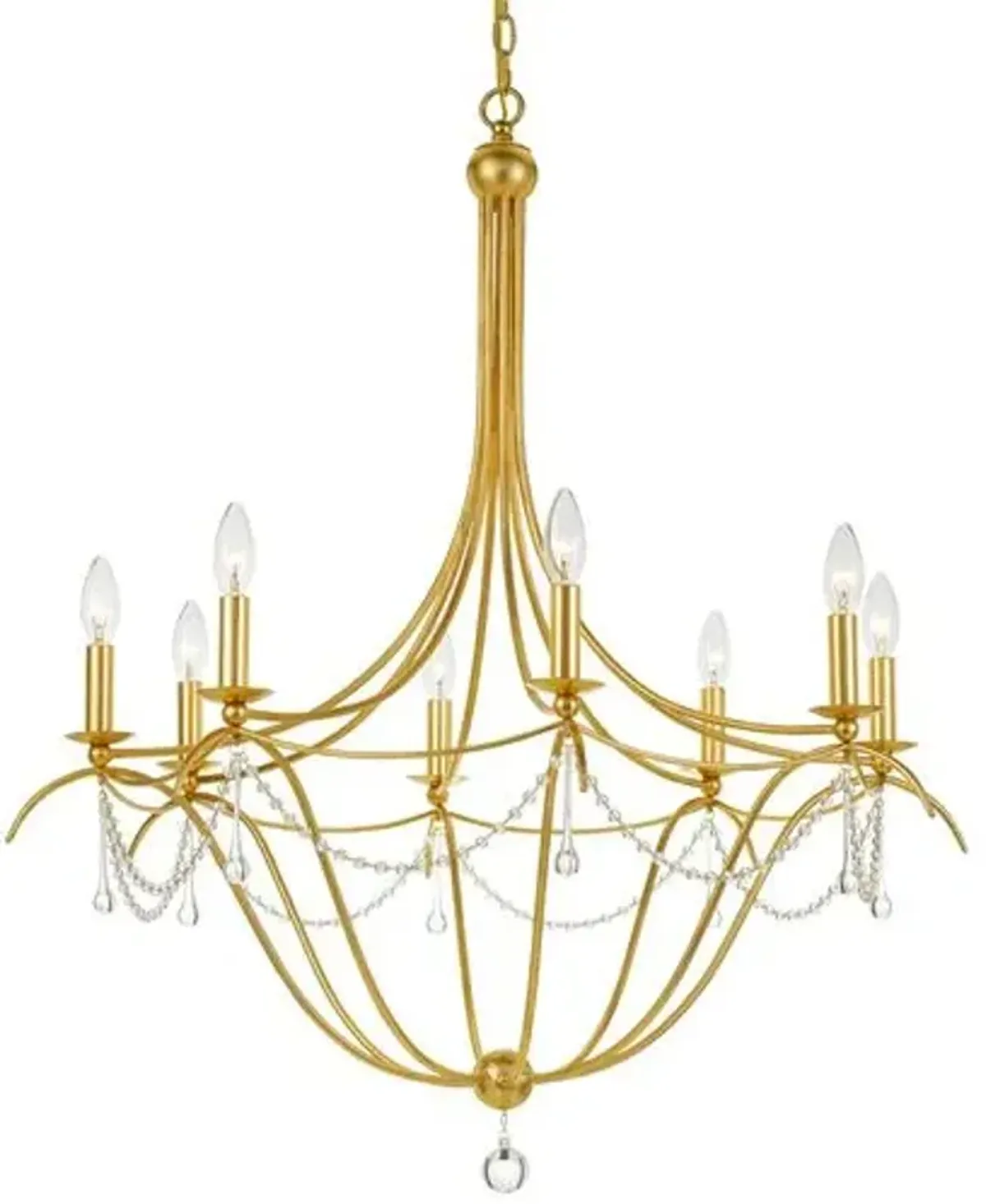 Metro Chandelier - Antiqued Gold - Crystorama