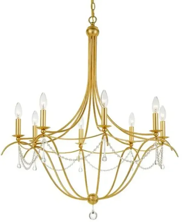 Metro Chandelier - Antiqued Gold - Crystorama