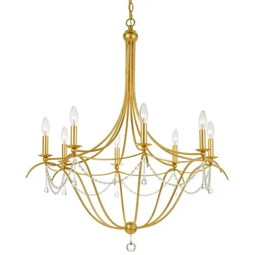 Metro Chandelier - Antiqued Gold - Crystorama