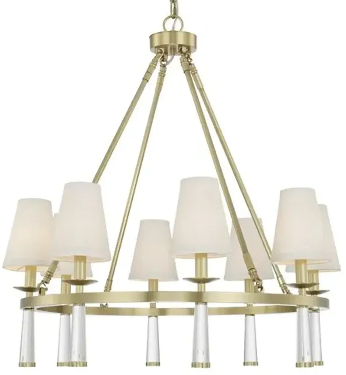 Baxter Chandelier - Aged Brass - Crystorama - Gold