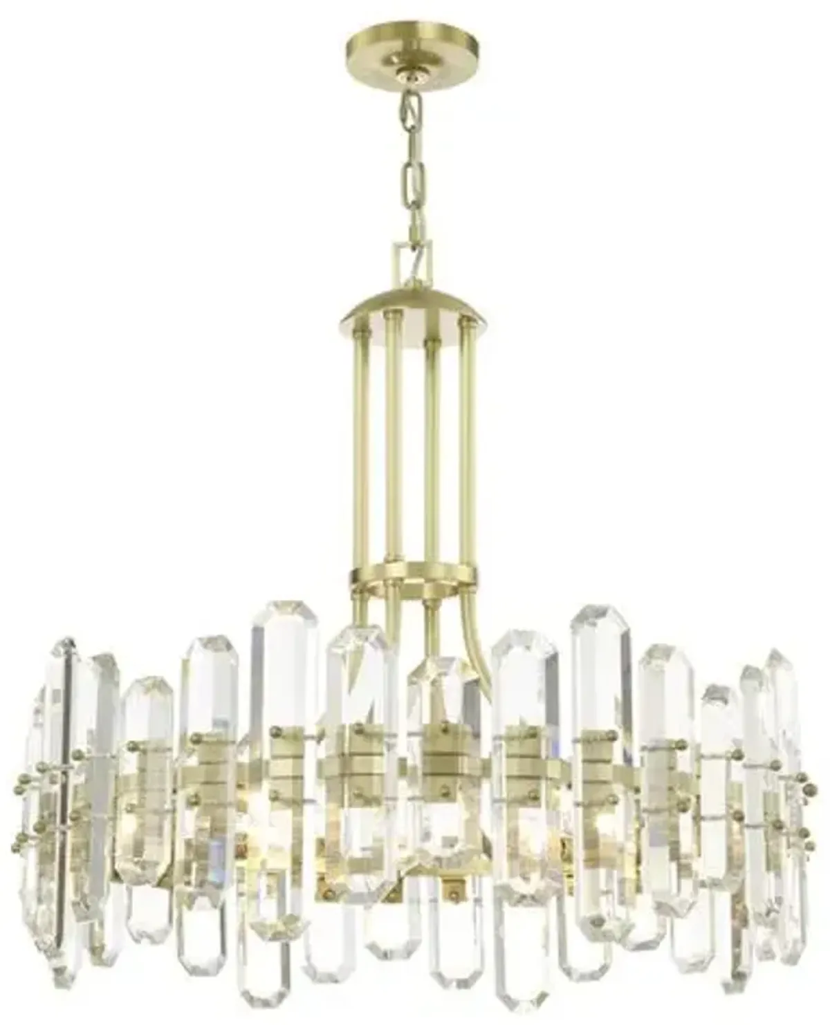 Bolton Chandelier - Aged Brass - Crystorama - Gold