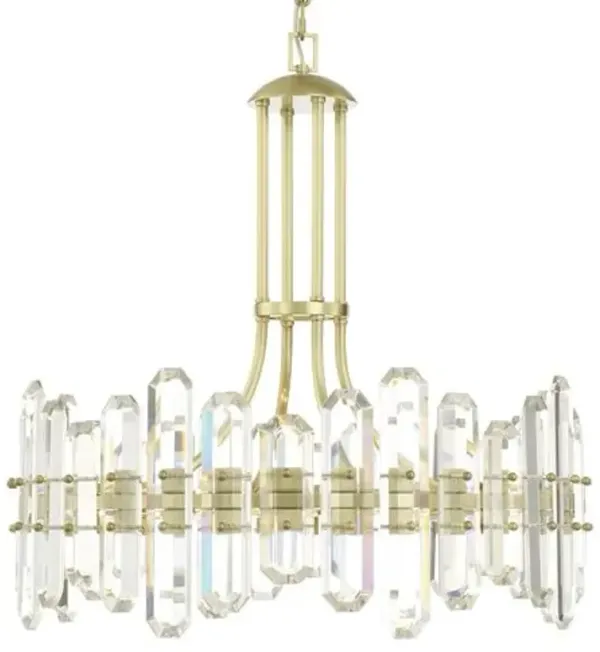 Bolton Chandelier - Aged Brass - Crystorama - Gold