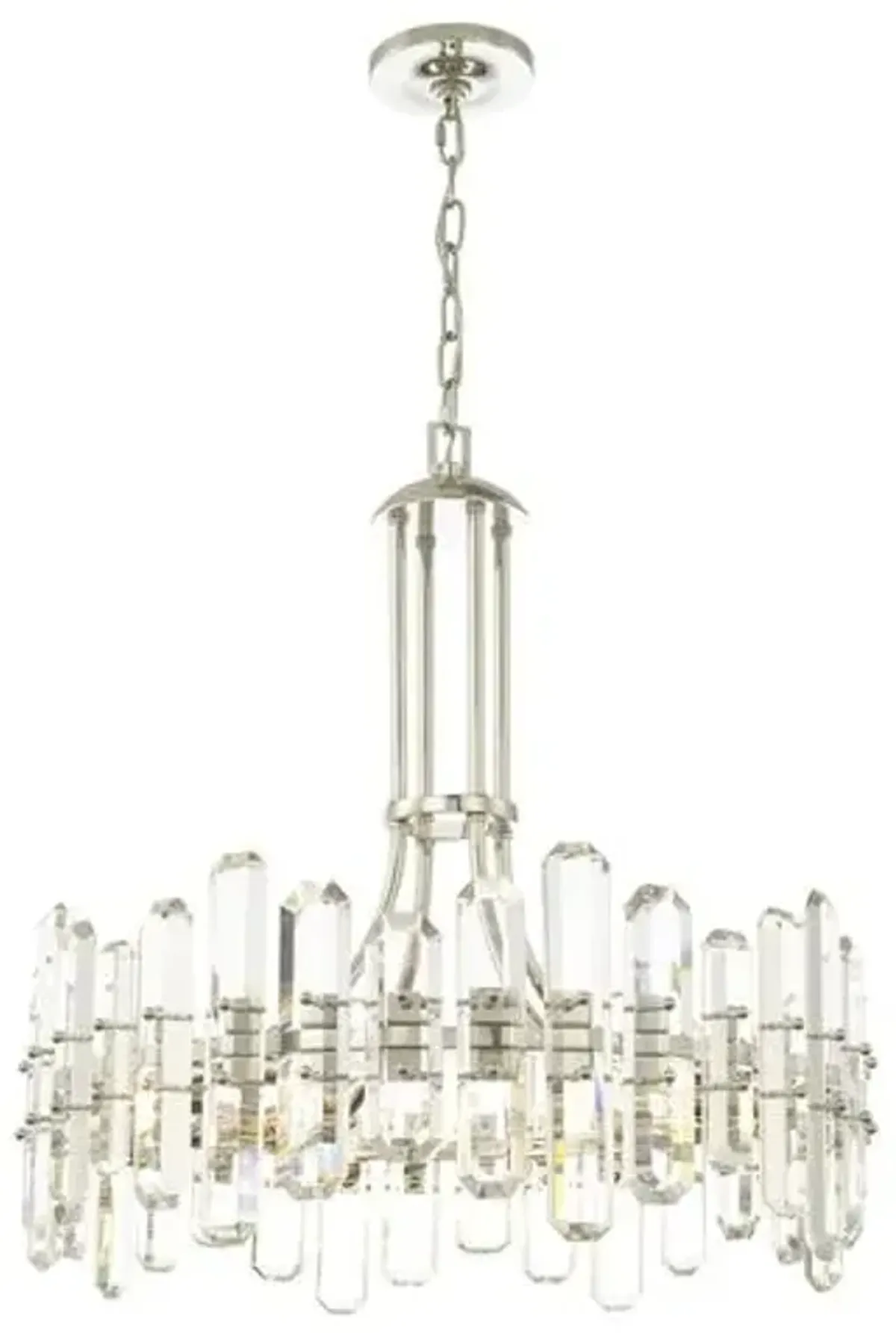 Bolton Chandelier - Polished Nickel - Crystorama - Silver