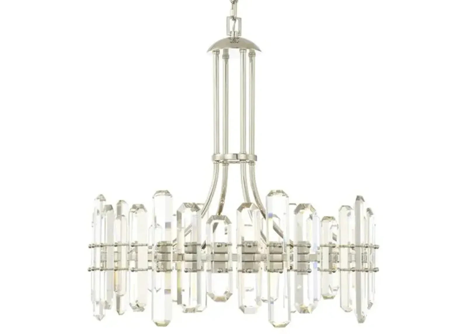 Bolton Chandelier - Polished Nickel - Crystorama - Silver