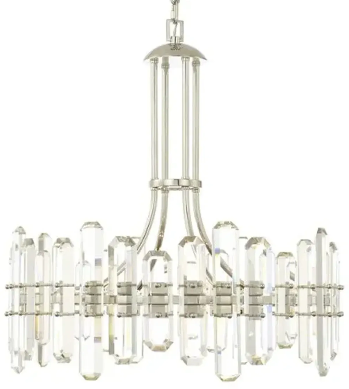 Bolton Chandelier - Polished Nickel - Crystorama - Silver