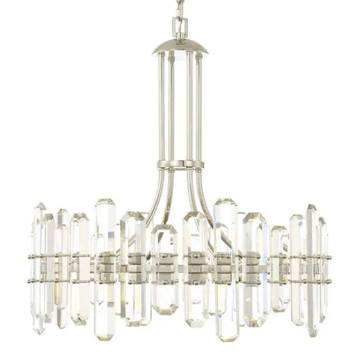 Bolton Chandelier - Polished Nickel - Crystorama - Silver