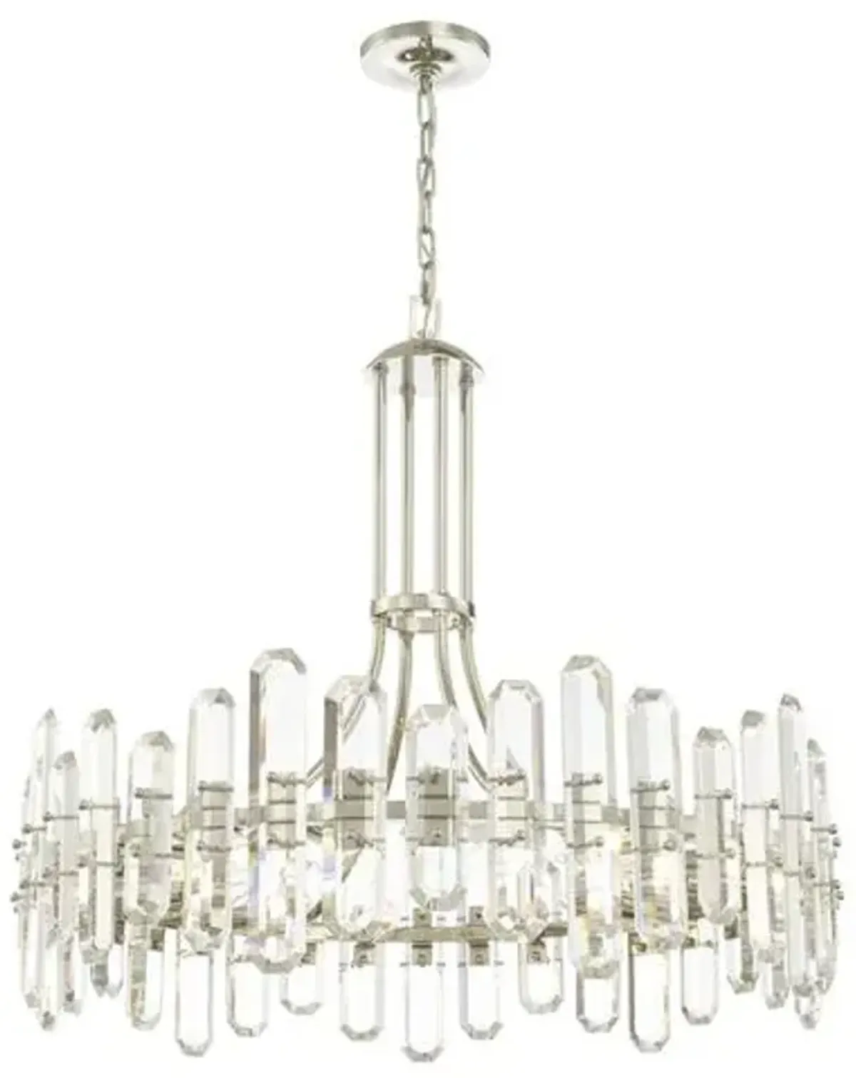 Bolton Chandelier - Polished Nickel - Crystorama - Silver