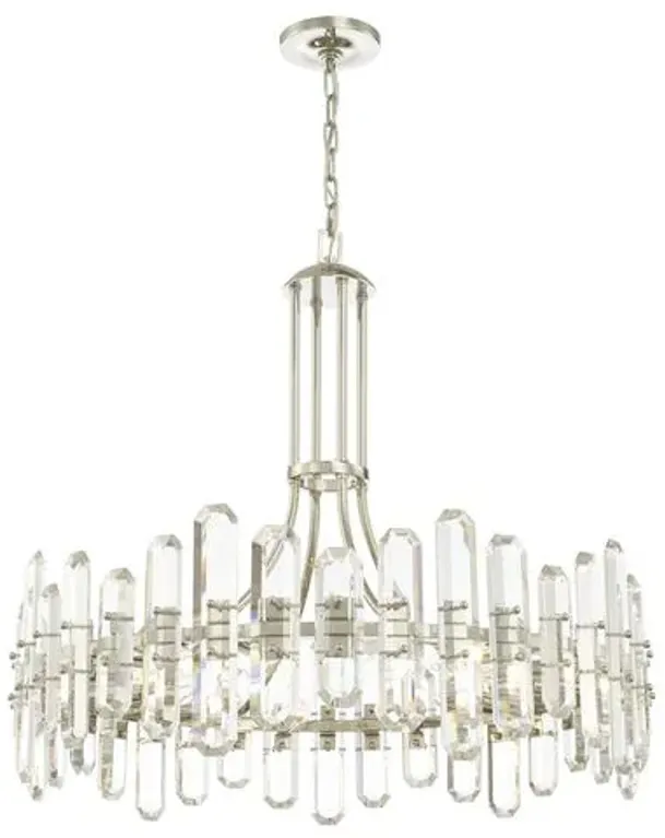 Bolton Chandelier - Polished Nickel - Crystorama - Silver