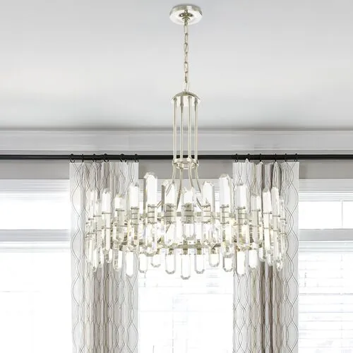 Bolton Chandelier - Polished Nickel - Crystorama - Silver