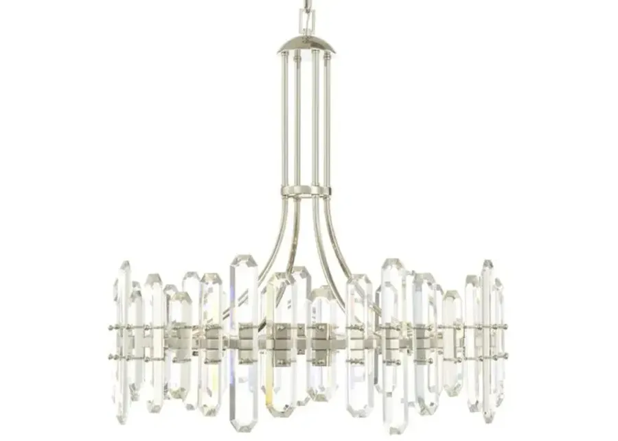 Bolton Chandelier - Polished Nickel - Crystorama - Silver