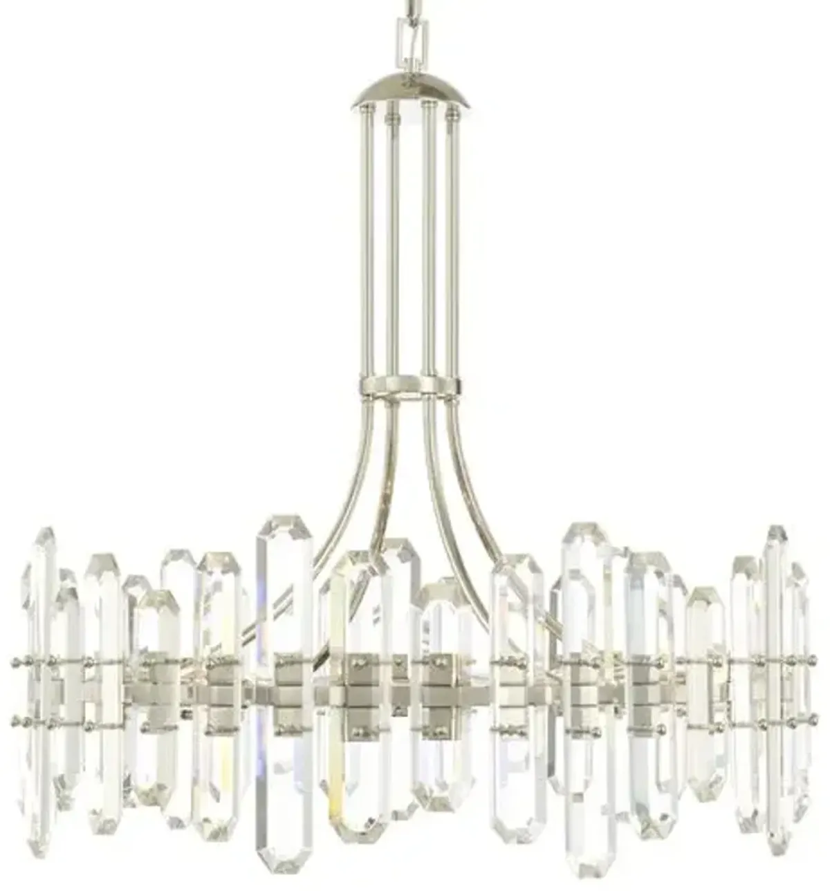 Bolton Chandelier - Polished Nickel - Crystorama - Silver