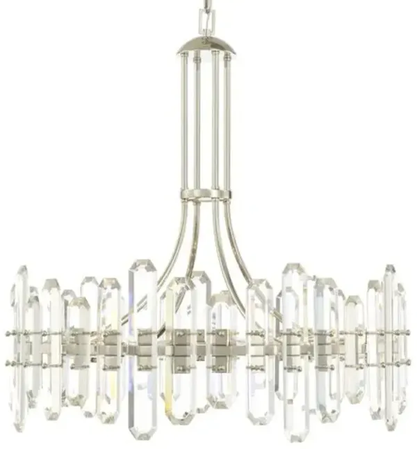 Bolton Chandelier - Polished Nickel - Crystorama - Silver