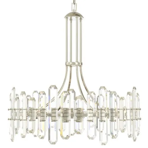 Bolton Chandelier - Polished Nickel - Crystorama - Silver