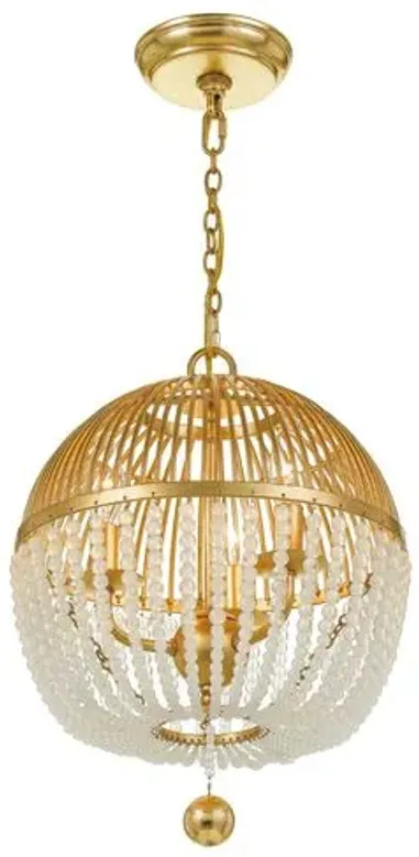 Duval Chandelier - Antiqued Gold - Crystorama