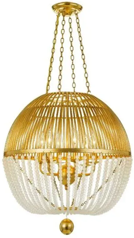 Duval Chandelier - Antiqued Gold - Crystorama