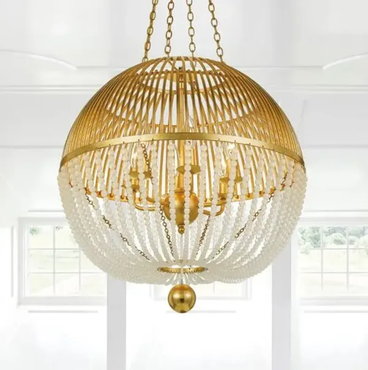 Duval Chandelier - Antiqued Gold - Crystorama