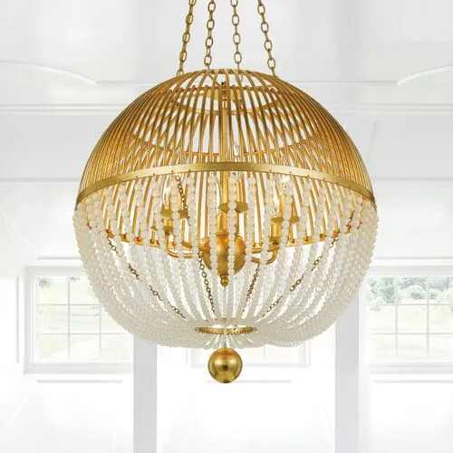 Duval Chandelier - Antiqued Gold - Crystorama