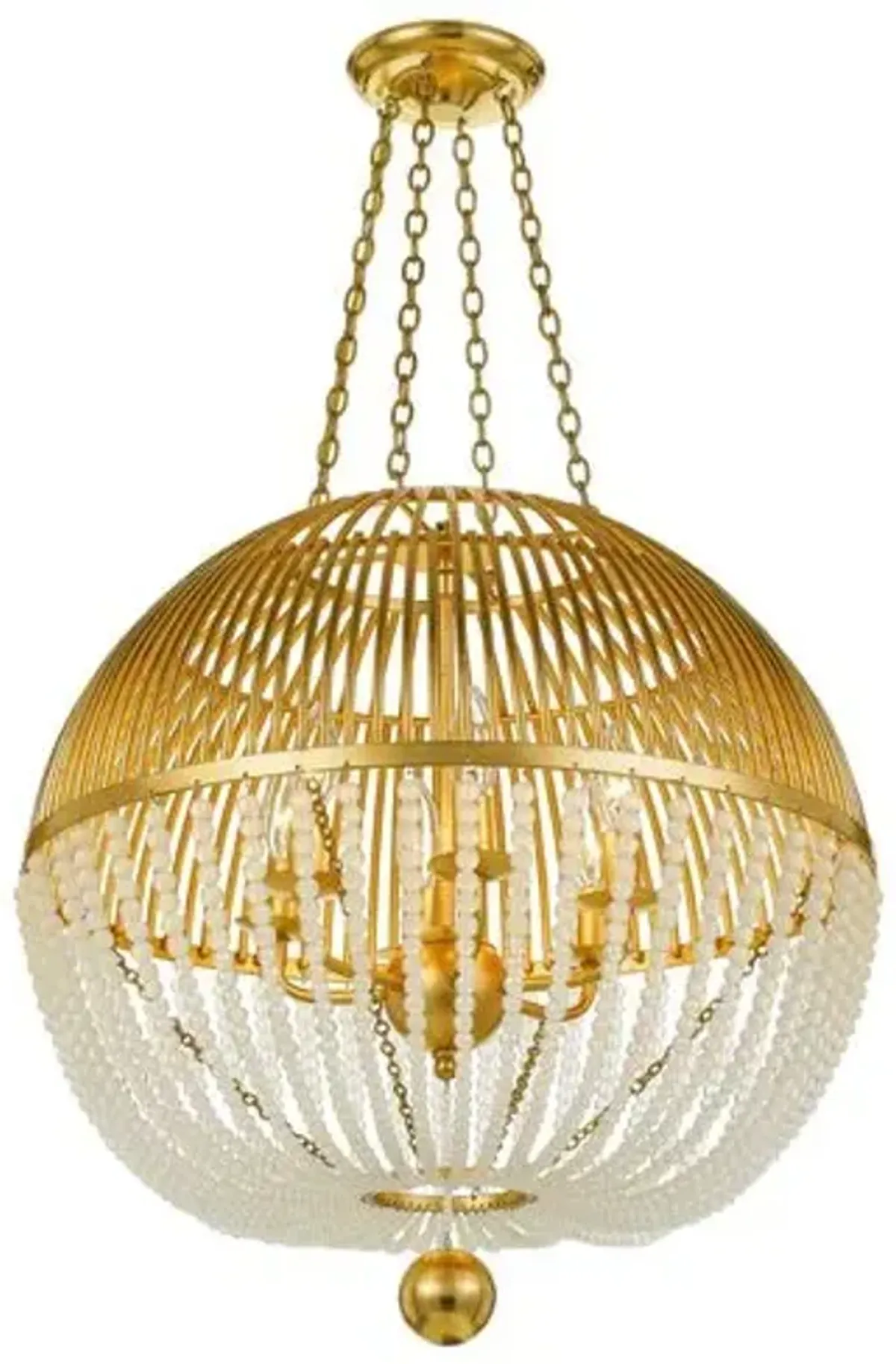 Duval Chandelier - Antiqued Gold - Crystorama