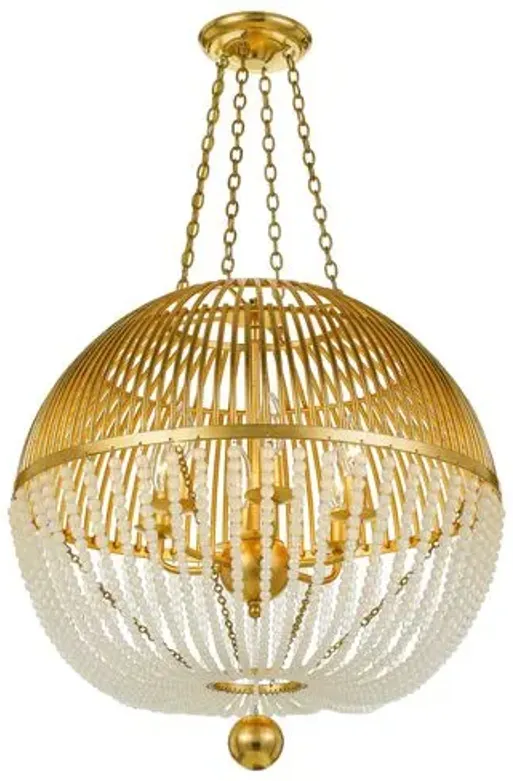 Duval Chandelier - Antiqued Gold - Crystorama