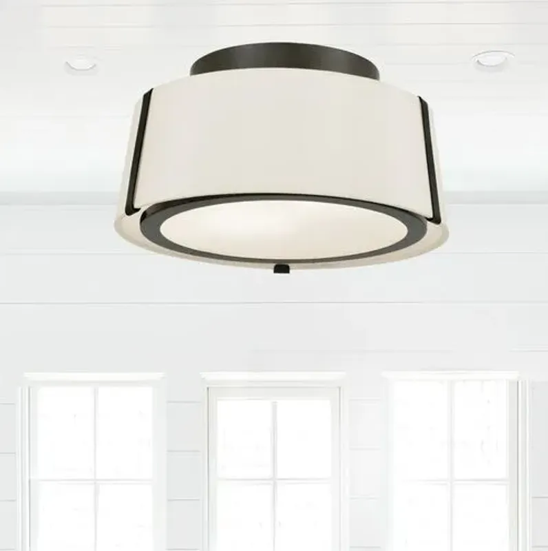 Fulton Flush Mount - Matte Black - Crystorama