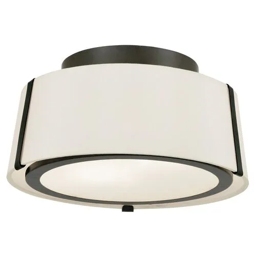 Fulton Flush Mount - Matte Black - Crystorama