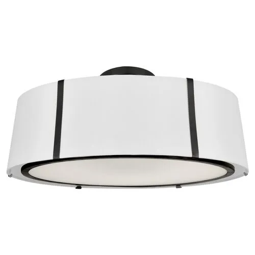 Fulton Flush Mount - Matte Black - Crystorama