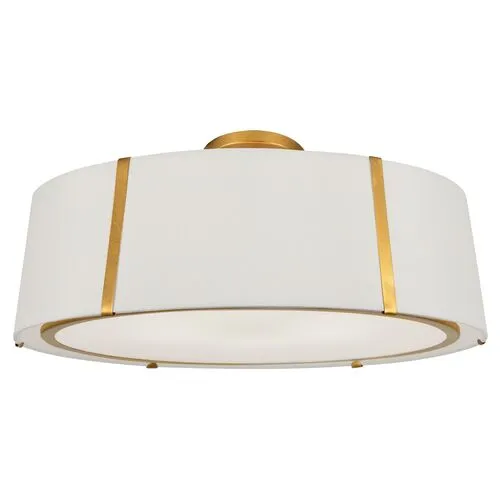 Fulton Flush Mount - Antiqued Gold - Crystorama