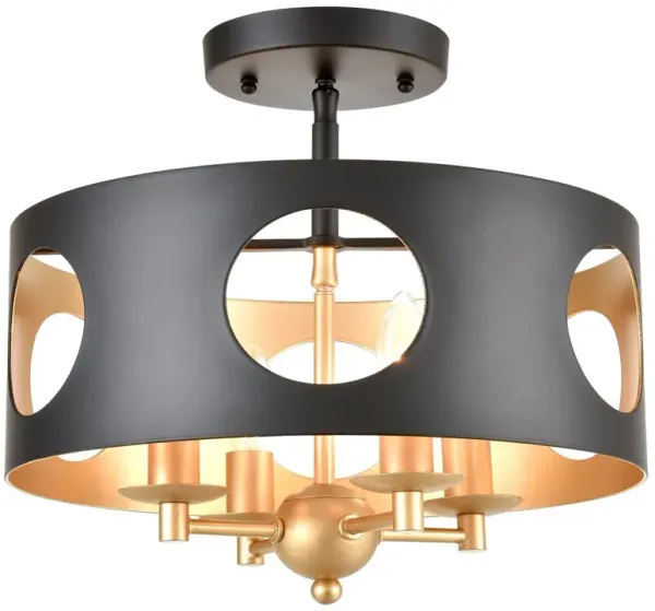 Odelle Flush Mount - Matte Black - Crystorama