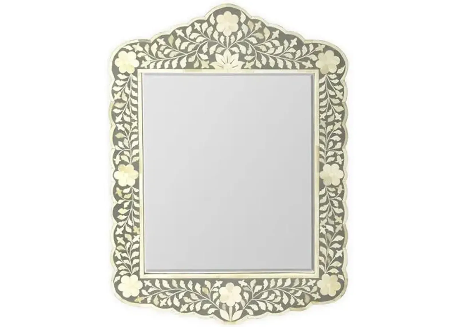 Layla Bone Inlay Wall Mirror - Handcrafted