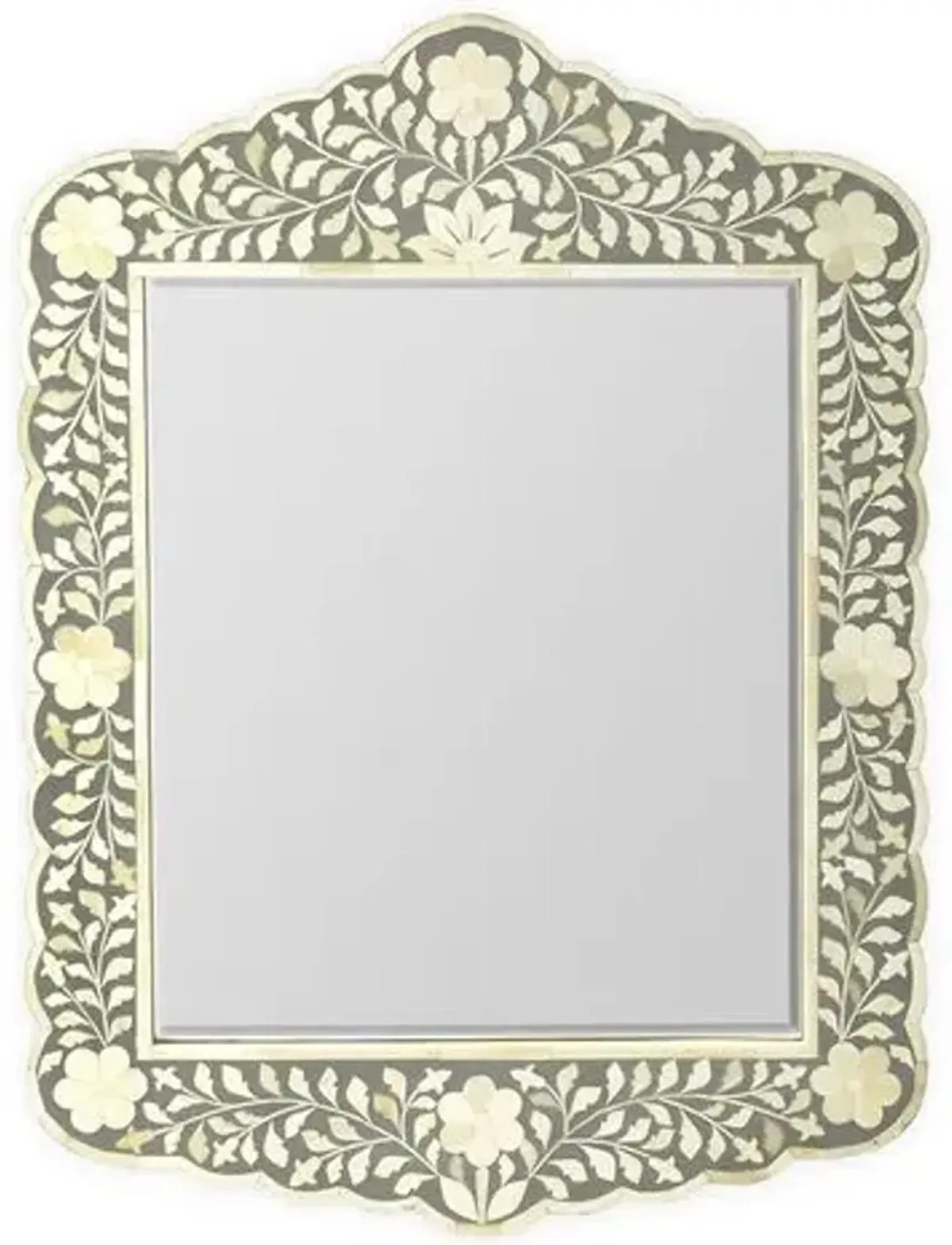 Layla Bone Inlay Wall Mirror - Handcrafted