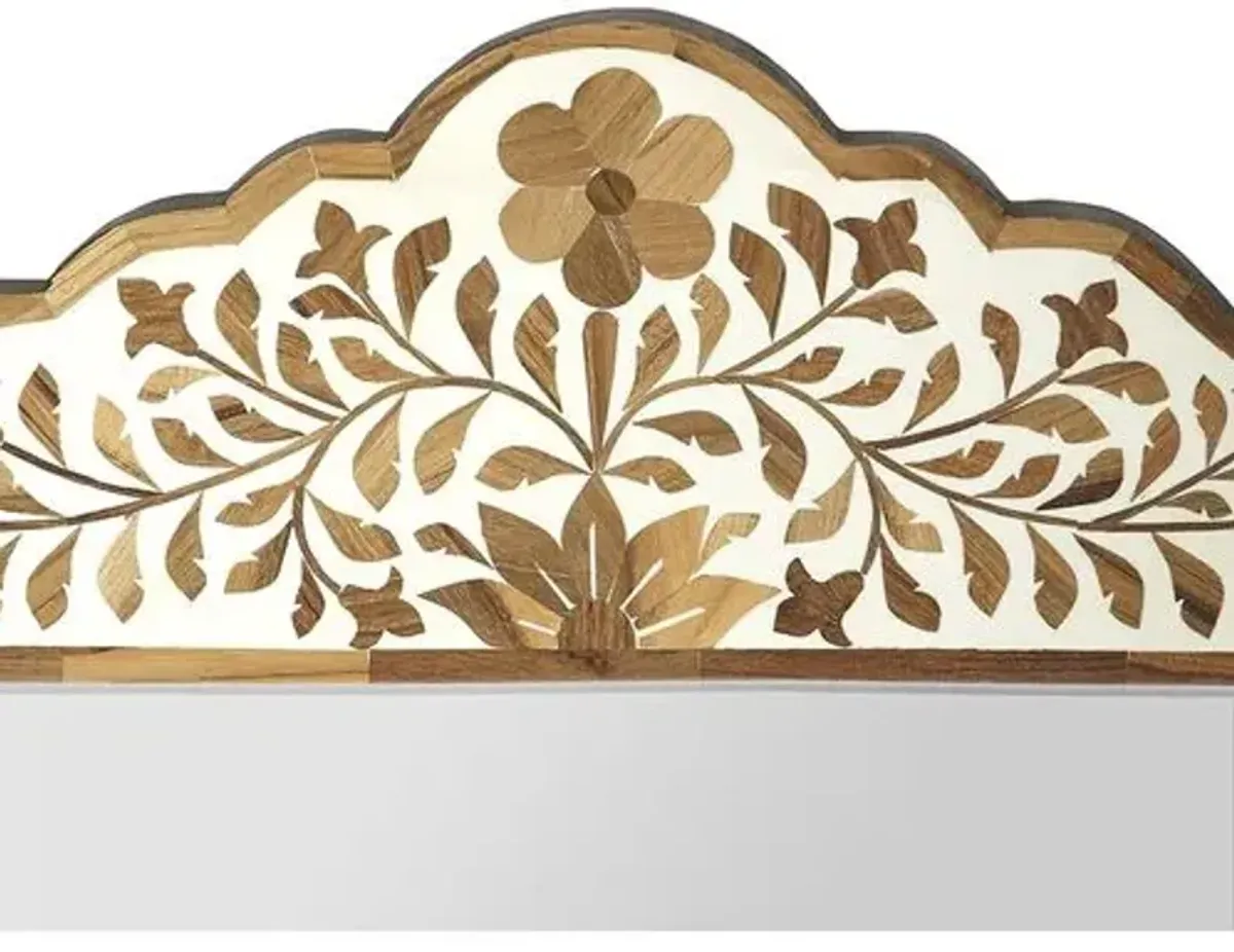 Layla Bone Inlay Wall Mirror - Handcrafted