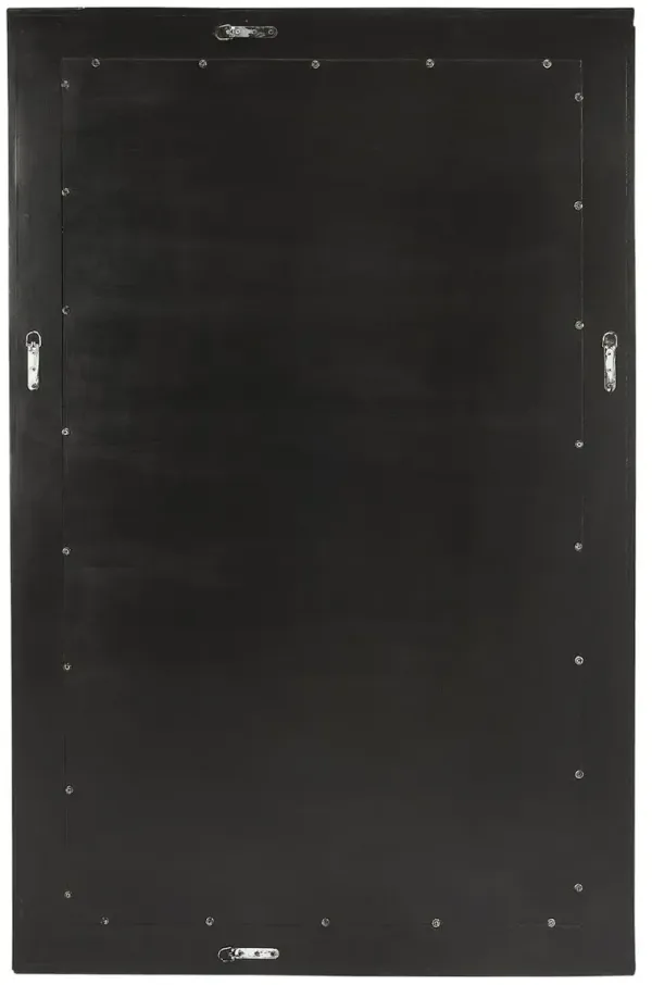 Maynard Bone Inlay Wall Mirror, Black/Ivory