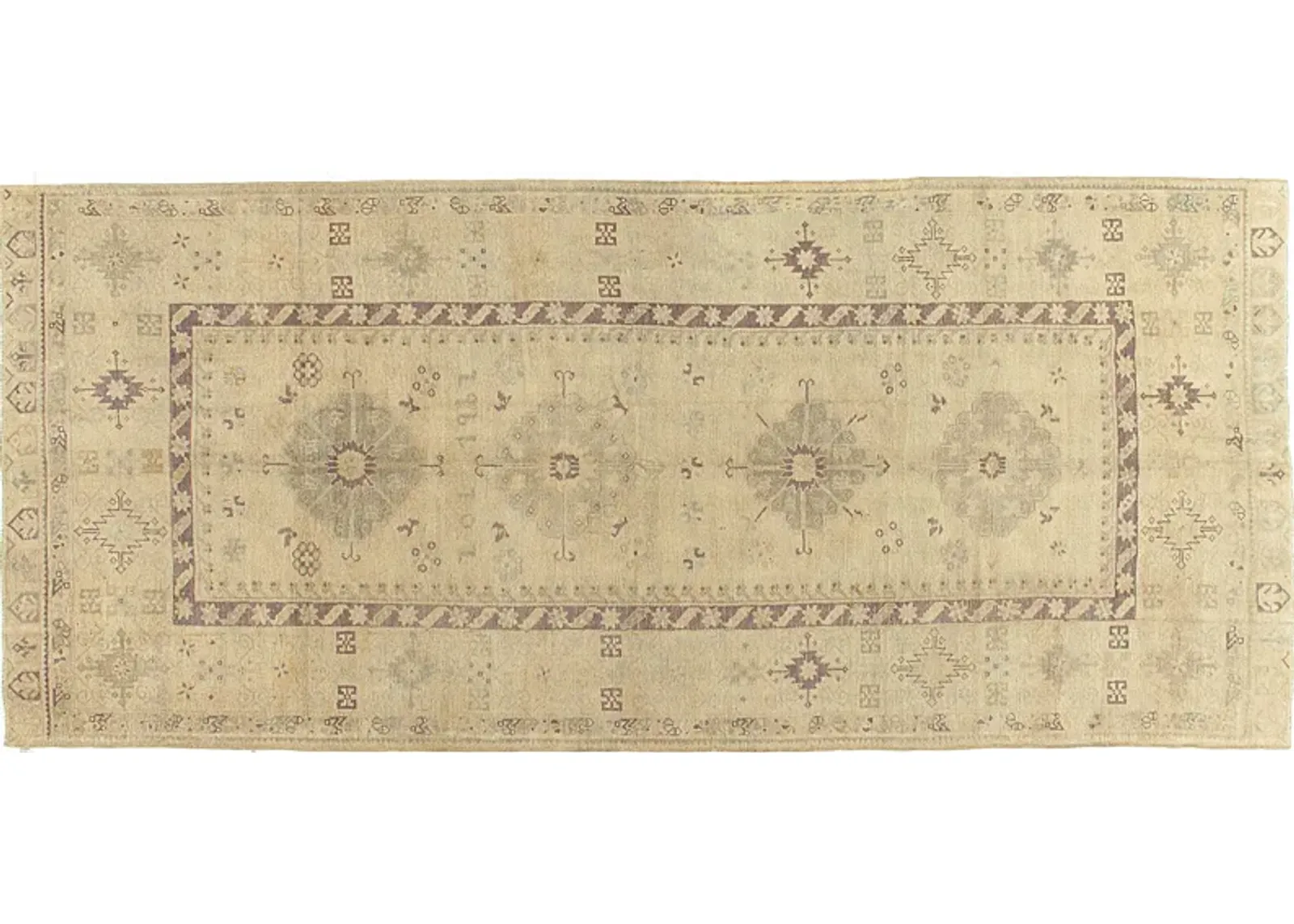 Turkish Oushak Runner 4'9" x 11'3" - Beige