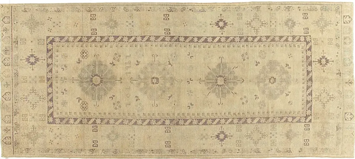 Turkish Oushak Runner 4'9" x 11'3" - Beige