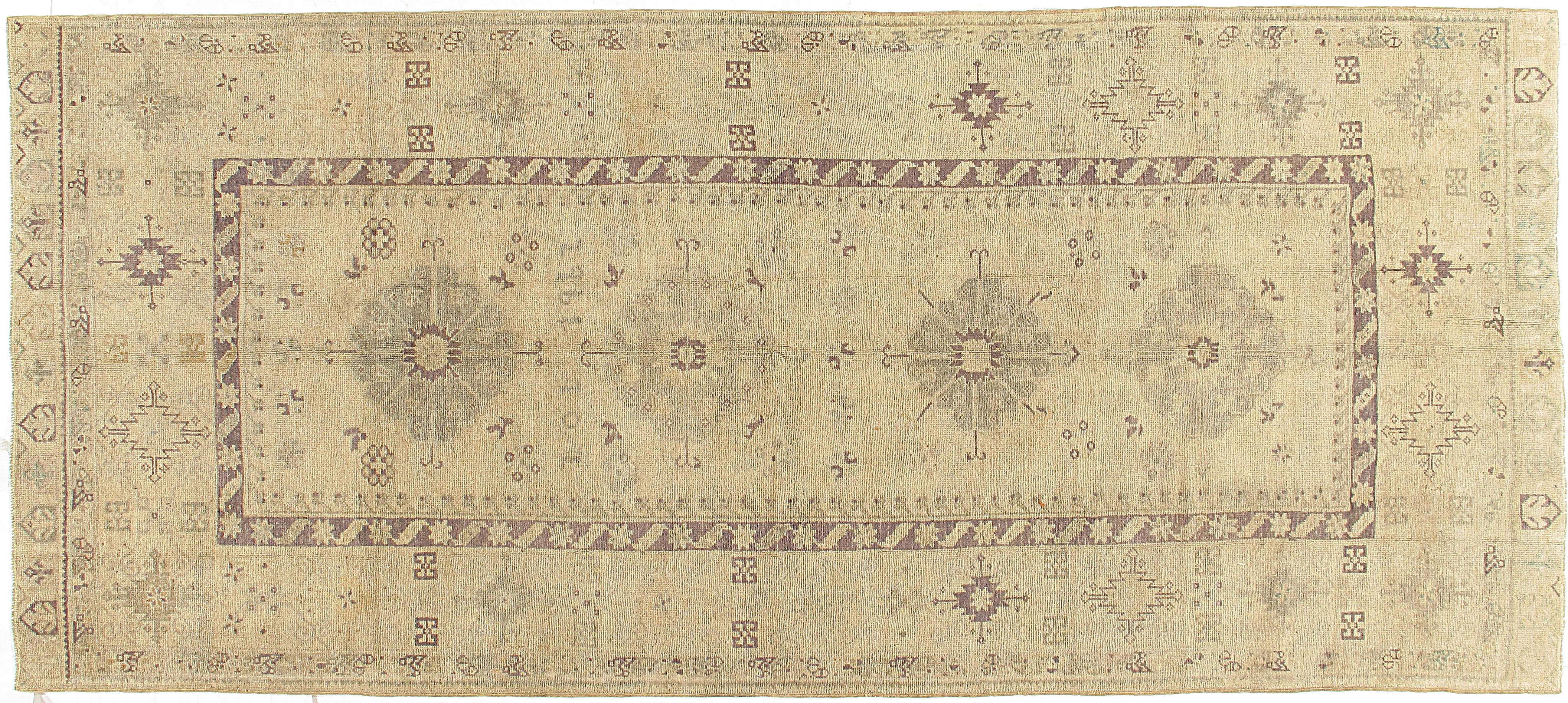 Turkish Oushak Runner 4'9" x 11'3" - Beige