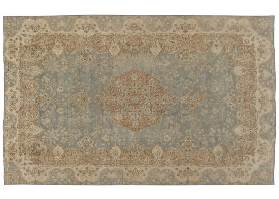 Tabriz Rug - 6'5" x 10'2" - Blue - Blue