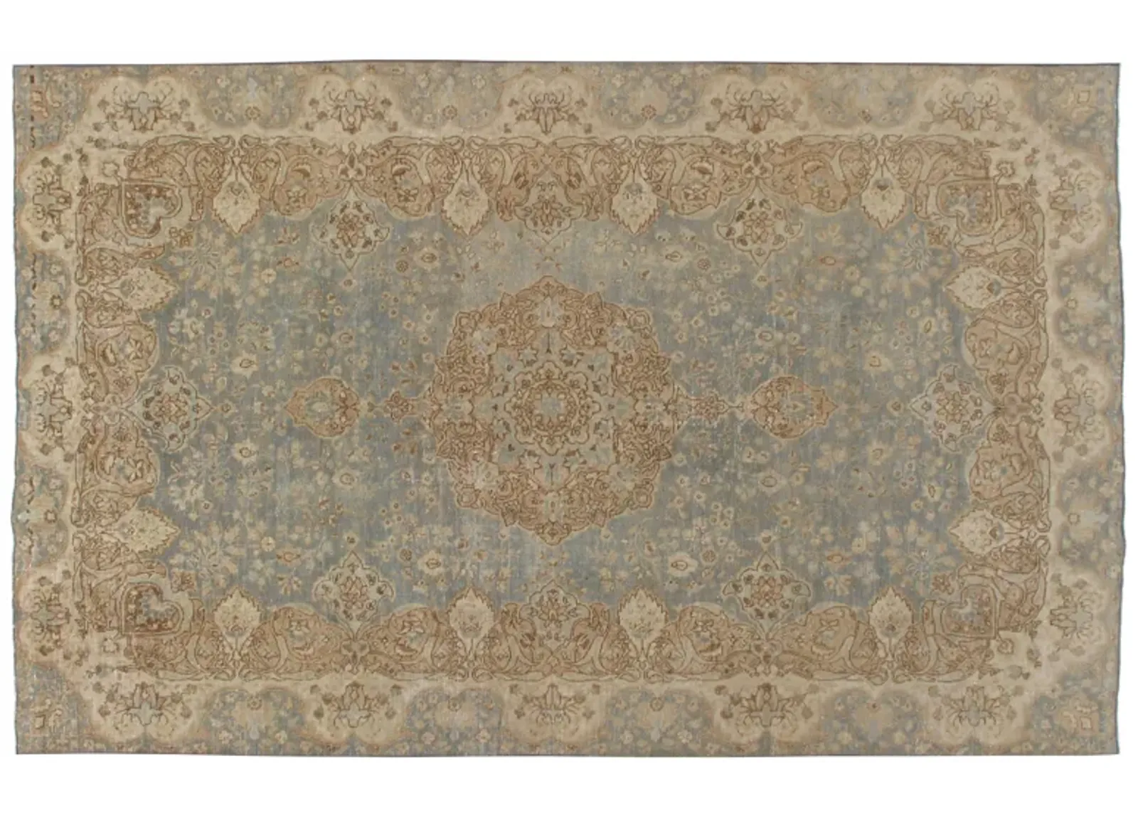 Tabriz Rug - 6'5" x 10'2" - Blue - Blue