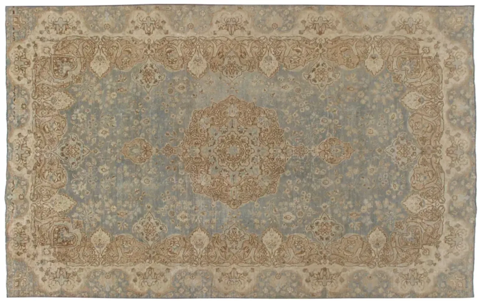 Tabriz Rug - 6'5" x 10'2" - Blue - Blue